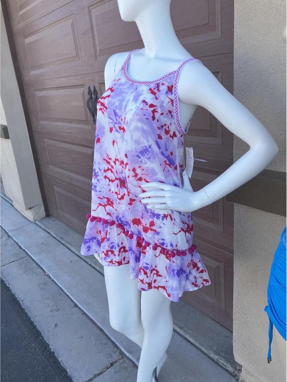 NWT Swim Tie-Dye Ruffle Hem Dress Cover-Up Size Small [COPY]